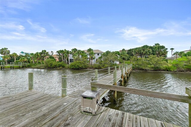 101 N 22nd St, Flagler Beach, FL 32136 - dock featuring a water view