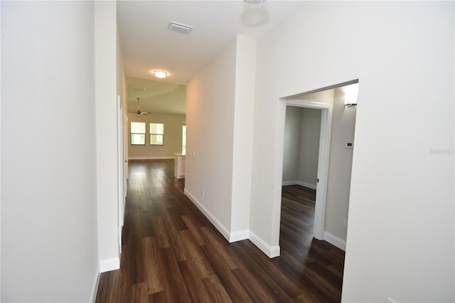 77 Green Cir, Palm Coast, FL 32164 - hallway with dark wood finished floors