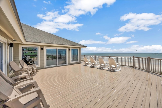 9353 Old A1A, Saint Augustine, FL 32080 - wooden terrace featuring a water view