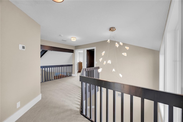 9353 Old A1A, Saint Augustine, FL 32080 - hallway featuring carpet flooring and an upstairs landing