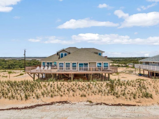 9353 Old A1A, Saint Augustine, FL 32080 - rear view of property with a deck and a shingled roof