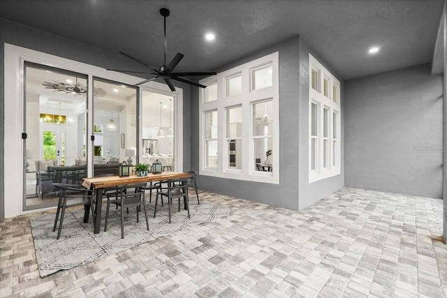 476 Stirling Bridge Dr, Ormond Beach, FL 32174 - dining area featuring recessed lighting and ceiling fan