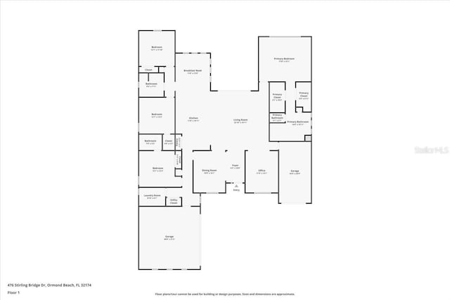 476 Stirling Bridge Dr, Ormond Beach, FL 32174 - view of property floor plan