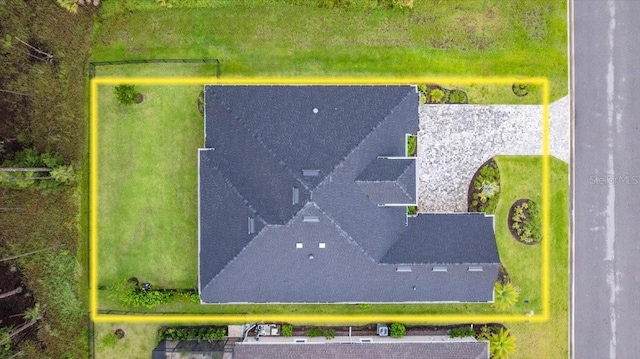 476 Stirling Bridge Dr, Ormond Beach, FL 32174 - view from above of property with property boundaries highlighted