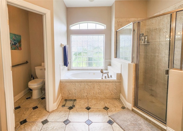 8 Wiltshire Pl, Palm Coast, FL 32164 - full bathroom featuring a bath, a stall shower, and tile patterned floors