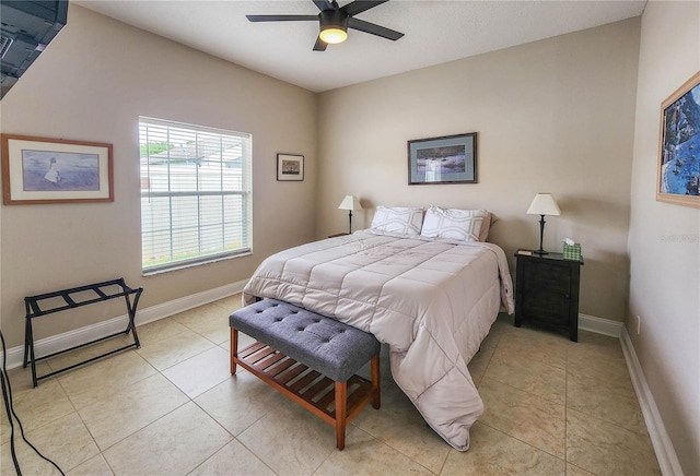 8 Wiltshire Pl, Palm Coast, FL 32164 - bedroom featuring light tile patterned flooring and ceiling fan