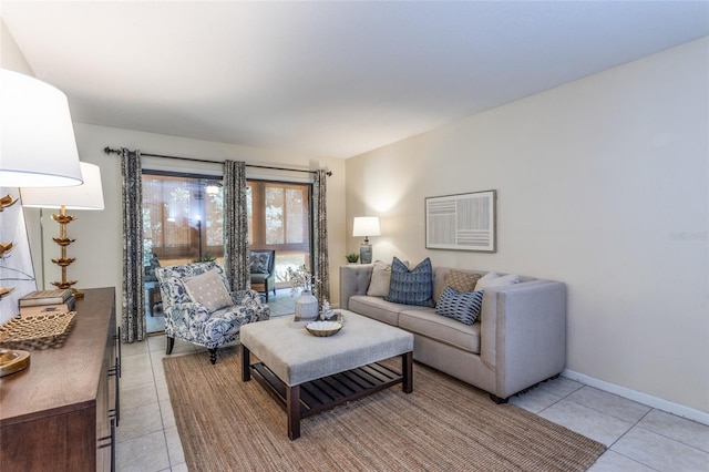 11 Surrey Ct Unit 11, Palm Coast, FL 32137 - living area with light tile patterned floors and baseboards