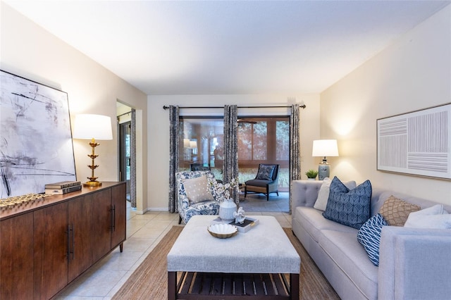 11 Surrey Ct Unit 11, Palm Coast, FL 32137 - living area featuring light tile patterned flooring and baseboards
