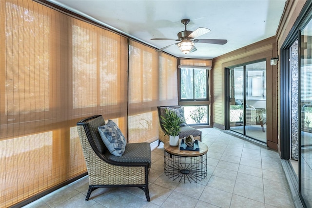 11 Surrey Ct Unit 11, Palm Coast, FL 32137 - sunroom / solarium with ceiling fan