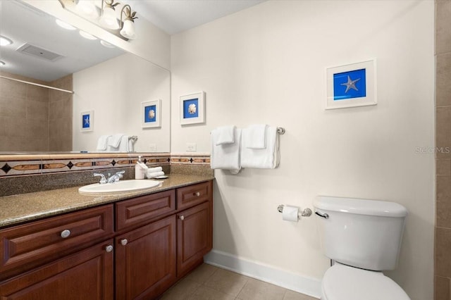 200 Ocean Crest Dr Unit 813, Palm Coast, FL 32137 - bathroom featuring tile patterned floors, vanity, and tiled shower