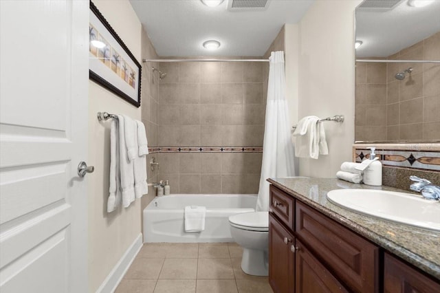 200 Ocean Crest Dr Unit 813, Palm Coast, FL 32137 - bathroom with tile patterned flooring, vanity, and shower / tub combo