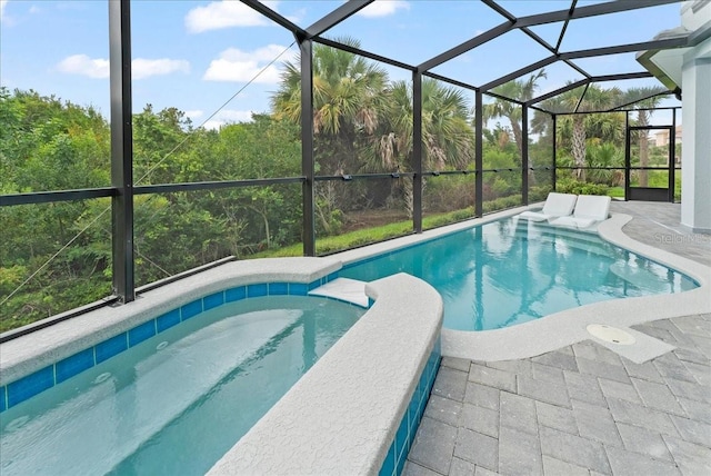 23 Ocean Ridge Blvd N, Palm Coast, FL 32137 - outdoor pool featuring a patio area and glass enclosure