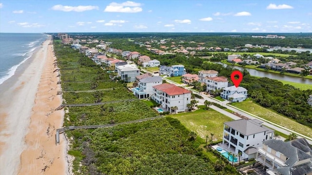 23 Ocean Ridge Blvd N, Palm Coast, FL 32137 - aerial perspective of suburban area with waterfront with a beach