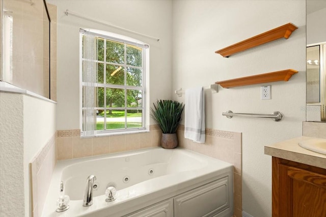 1707 Southern Belle Ln, Port Orange, FL 32128 - full bath with vanity and a whirlpool tub