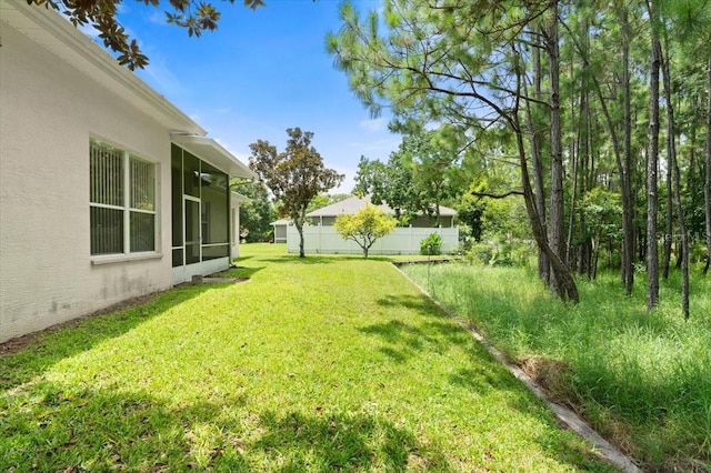 1707 Southern Belle Ln, Port Orange, FL 32128 - view of yard with a sunroom