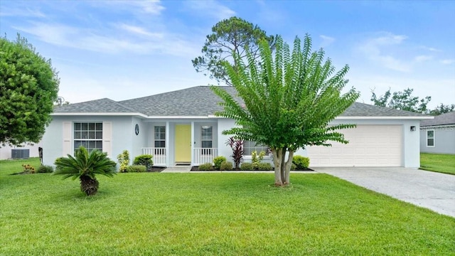 25 Round Mill Ln, Palm Coast, FL 32164 - single story home with concrete driveway, covered porch, a garage, and stucco siding