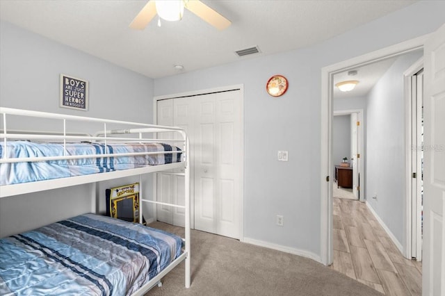 25 Round Mill Ln, Palm Coast, FL 32164 - bedroom with a closet and ceiling fan