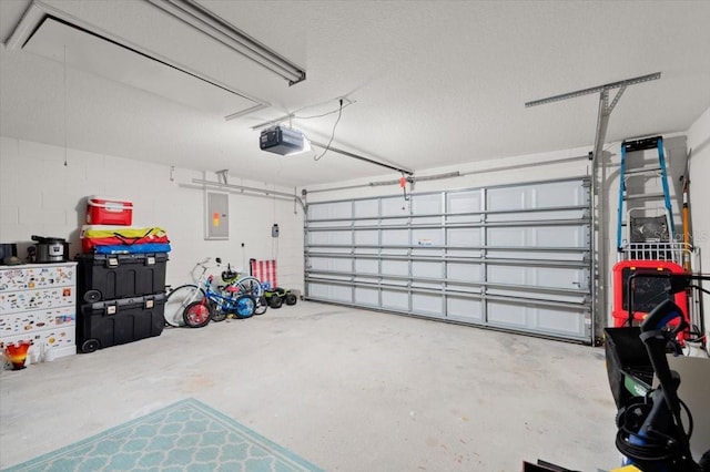 25 Round Mill Ln, Palm Coast, FL 32164 - garage with a garage door opener and electric panel