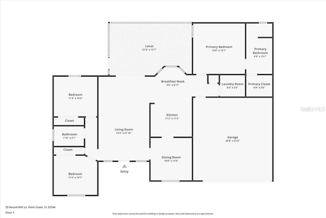 25 Round Mill Ln, Palm Coast, FL 32164 - view of room layout