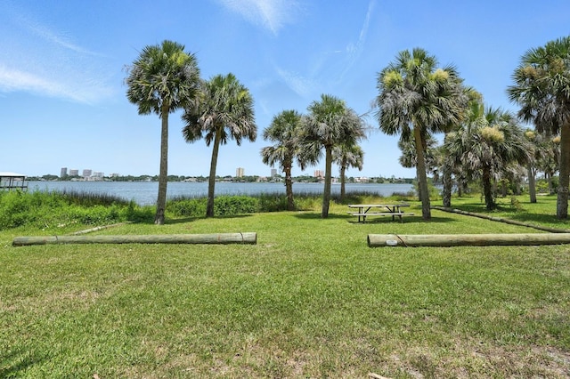 1146 Riverside Dr, Daytona Beach, FL 32117 - surrounding community featuring a water view and a yard