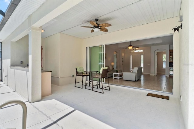15 Long Pl, Palm Coast, FL 32137 - view of patio with a ceiling fan