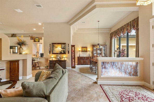 23 Creekside Dr, Palm Coast, FL 32137 - living room with recessed lighting and light tile patterned floors
