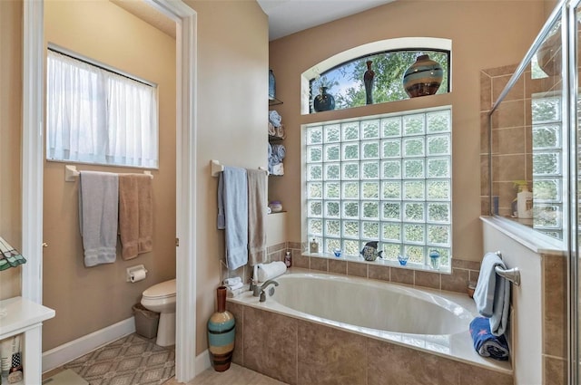 23 Creekside Dr, Palm Coast, FL 32137 - full bathroom with a garden tub and a tile shower