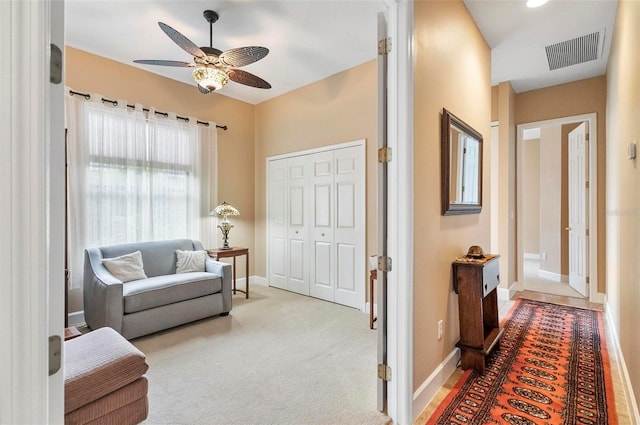 23 Creekside Dr, Palm Coast, FL 32137 - foyer entrance with ceiling fan and baseboards