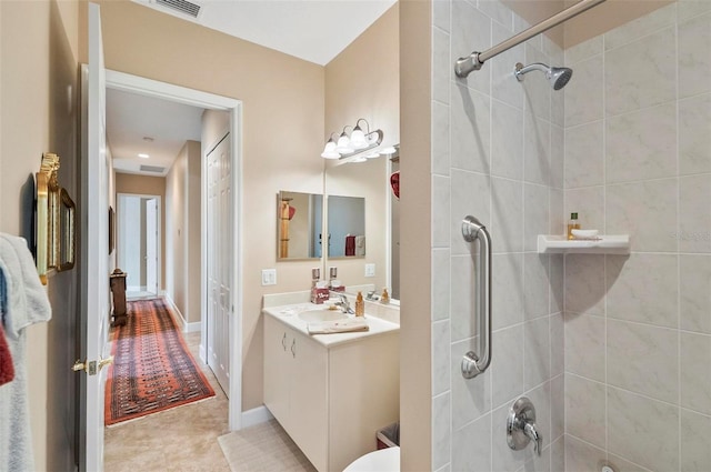 23 Creekside Dr, Palm Coast, FL 32137 - full bathroom featuring a tile shower and vanity