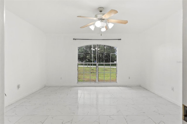 2790 Pelham Cir, Deltona, FL 32738 - unfurnished room with marble finish flooring and ceiling fan
