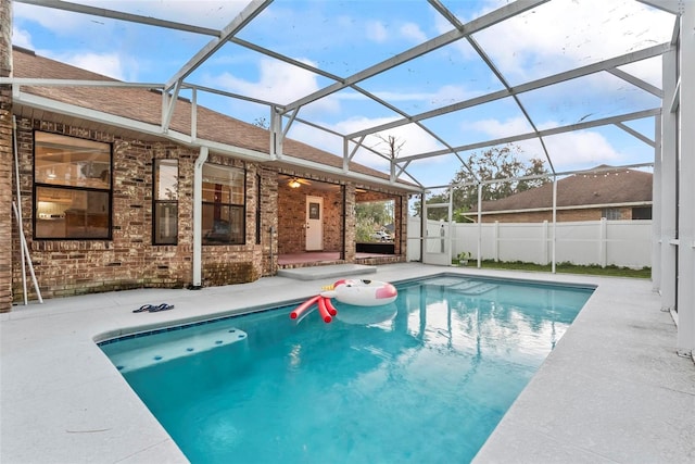 2790 Pelham Cir, Deltona, FL 32738 - view of pool featuring a patio area and glass enclosure