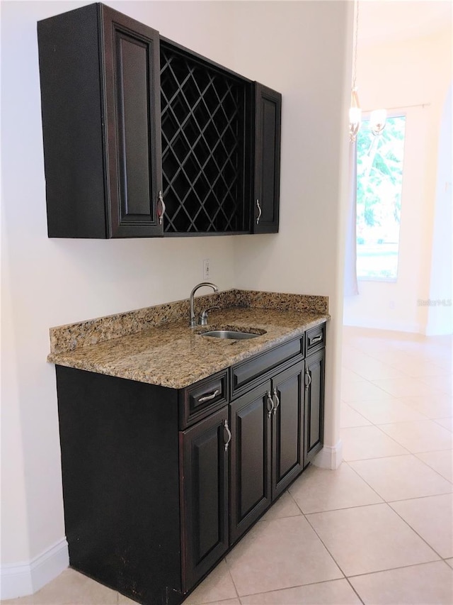 28 Front St, Palm Coast, FL 32137 - indoor wet bar featuring light tile patterned floors
