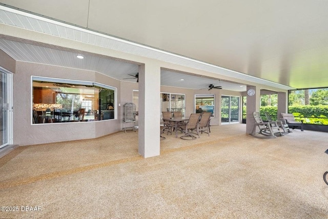 3959 S Chinook Ln, Ormond Beach, FL 32174 - view of patio with ceiling fan and outdoor dining space