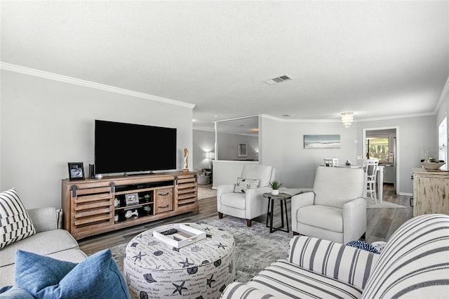 16 Courtney Pl, Palm Coast, FL 32137 - living area with wood finished floors and ornamental molding