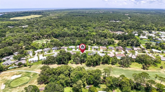 16 Courtney Pl, Palm Coast, FL 32137 - aerial overview of property's location with a golf course and nearby suburban area