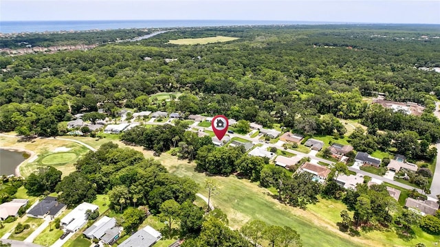 16 Courtney Pl, Palm Coast, FL 32137 - aerial overview of property's location with a large body of water, a local golf course, and nearby suburban area