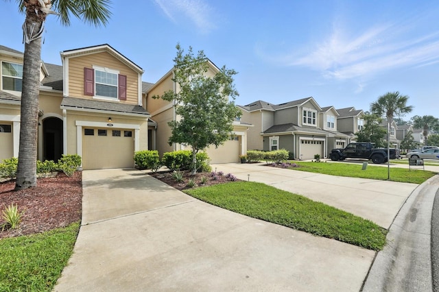 176 Nelson Ln, Saint Johns, FL 32259 - traditional-style house with driveway, a residential view, a garage, and stucco siding