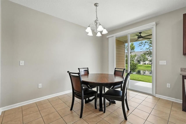 176 Nelson Ln, Saint Johns, FL 32259 - dining space featuring a chandelier and light tile patterned flooring