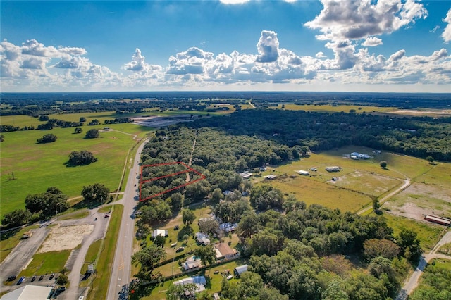 bird's eye view with a rural view