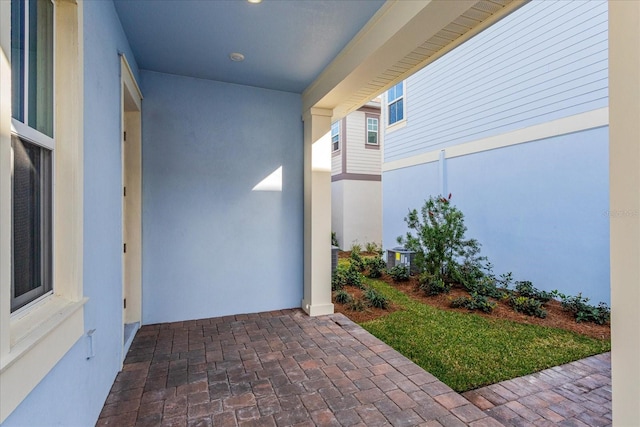 view of patio / terrace featuring central AC unit