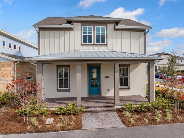 view of front of home with a porch