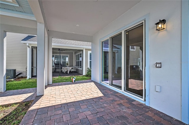 view of patio featuring cooling unit