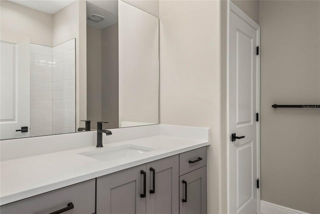 bathroom with large vanity