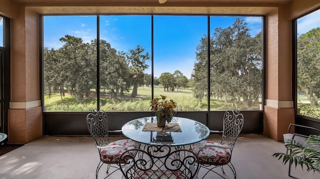 view of sunroom