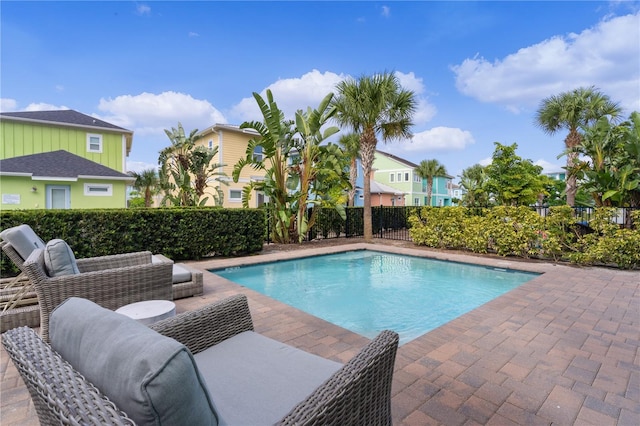 view of pool with a patio