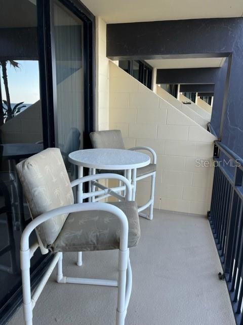 balcony featuring radiator heating unit