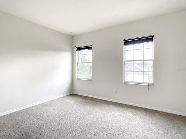 unfurnished room featuring carpet