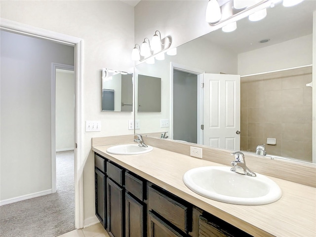 bathroom with vanity