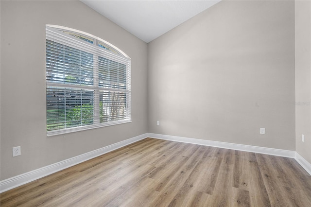10120 Lakeshore Dr, Clermont, FL 34711 - empty room featuring wood finished floors and lofted ceiling
