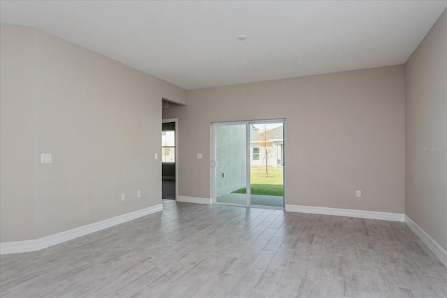 empty room featuring light hardwood / wood-style flooring